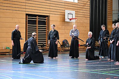 Iaido Kämpfer beim Lehrgang